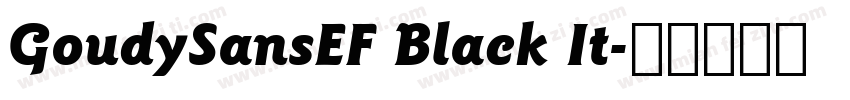 GoudySansEF Black It字体转换